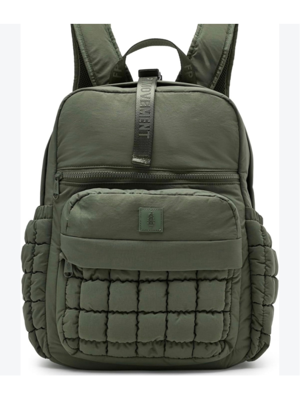 NWT Free People Quilted Seagrass Moss Backpack